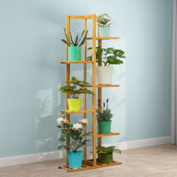 Living and Home Multi Tiered Natural Plant Stand 45 x 22 x 125cm - Size: 22 x 45cm - Wilko - thumbnail 3