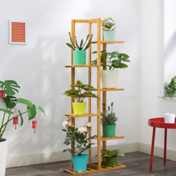Living and Home Multi Tiered Natural Plant Stand 45 x 22 x 125cm - Size: 22 x 45cm - Wilko - thumbnail 7