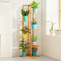 Living and Home Multi Tiered Natural Plant Stand 45 x 22 x 125cm - Size: 22 x 45cm - Wilko - thumbnail 5