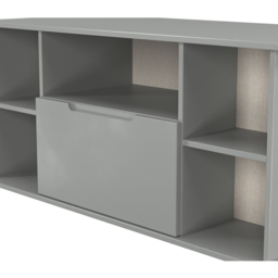 Crowndale Milan Single Drawer 5 Shelf Dusk Grey Corner TV Unit Ready Assembled - Size: 51 x 110 x 52cm - Wilko - thumbnail 6