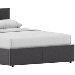 VIDA DESIGNS Veronica King Size Dark Grey Linen Ottoman Bed - Wilko - thumbnail 5