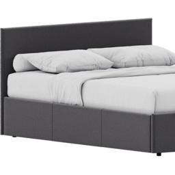 VIDA DESIGNS Veronica King Size Dark Grey Linen Ottoman Bed - Wilko - thumbnail 4