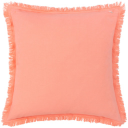 furn. Gracie Coral Velvet Fringed Cushion - Size: 45 x 45 cm - Multi - Wilko - thumbnail 4
