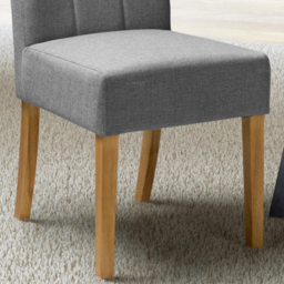 Moseley Set of 2 Silver Grey and Natural Linen Effect Dining Chair - Wilko - thumbnail 4