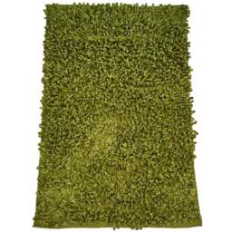 Rapport Home Oxford Green Shaggy Super Absorbent Rug 88 x 55cm - Wilko - thumbnail 1