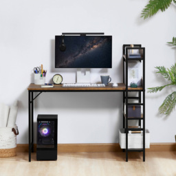 Vida Designs Brooklyn Dark Wood Computer Desk with 3 Shelf - Wilko - thumbnail 5
