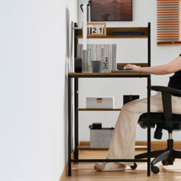 Vida Designs Brooklyn Dark Wood Computer Desk with 3 Shelf - Wilko - thumbnail 6