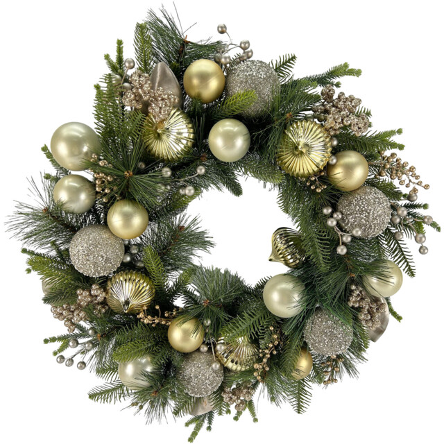 Gold Bauble Wreath - Wilko - image 1