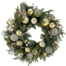 Gold Bauble Wreath - Wilko