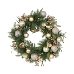Gold Bauble Wreath - Wilko - thumbnail 5