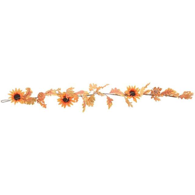 Living and Home LED Garland with Sunflower and Pumpkins 180cm - Size: 10 x 180 x 10cm - Orange - Wilko - image 1