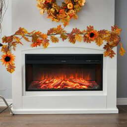 Living and Home LED Garland with Sunflower and Pumpkins 180cm - Size: 10 x 180 x 10cm - Orange - Wilko - thumbnail 3