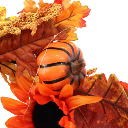 Living and Home LED Garland with Sunflower and Pumpkins 180cm - Size: 10 x 180 x 10cm - Orange - Wilko - thumbnail 5