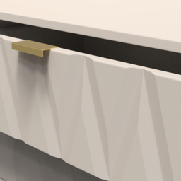 Crowndale Diamond 4 Drawer Matt Kashmir Chest of Drawers - Cream - Wilko - thumbnail 6