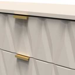 Crowndale Diamond 4 Drawer Matt Kashmir Chest of Drawers - Cream - Wilko - thumbnail 7