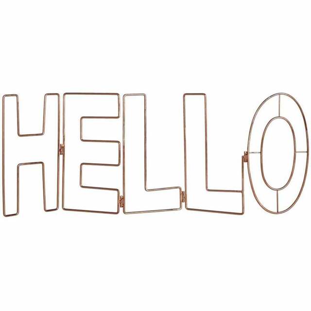 Art For The Home Rose Gold Hello 80 x 30cm - Size: 2 x 80 x 30cm - Wilko - image 1