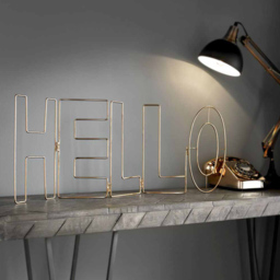 Art For The Home Rose Gold Hello 80 x 30cm - Size: 2 x 80 x 30cm - Wilko - thumbnail 3
