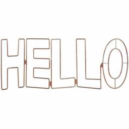 Art For The Home Rose Gold Hello 80 x 30cm - Size: 2 x 80 x 30cm - Wilko - thumbnail 1