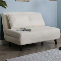 Aurora 2 Seater Boucle Sofa Bed - Cream - Home Garden Direct - Wilko - thumbnail 1
