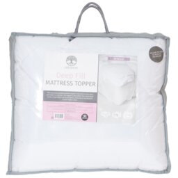 Divante Deep Fill Mattress Topper - White/King - Wilko - thumbnail 1