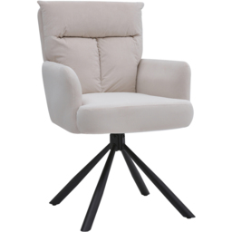 Living and Home Beige Upholstered Swivel Armchair - Size: Single - Cream - Wilko - thumbnail 3