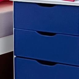 Brooklyn 3 Drawer Blue Childrens Wooden Star Bedside Table - Size: 3 Drawers - Wilko - thumbnail 3