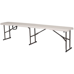 Home Source Trestle Indoor and Outdoor Folding Bench - Size: 43 x 28 x 182cm - White - Wilko - thumbnail 3