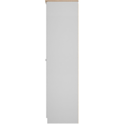 Crowndale Sussex 2 Door Grey Ash and Bardolino Oak Tall Wardrobe Ready Assembled - Grey Ash & Bardolino Oak - Wilko - thumbnail 6