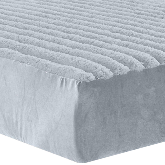 Velosso Double Silver Jumbo Cord Fitted Bed Sheet - Wilko - image 1