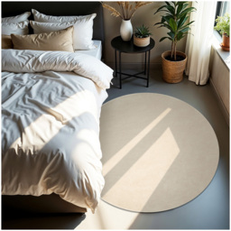 tectake Zonelle Beige Short Pile Ultra Soft Rug 120 x 120cm - Size: 1 x 40 x 60cm - Clear - Wilko - thumbnail 3