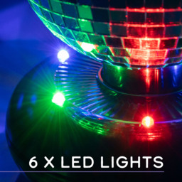 Global Gizmos Rotating Disco Mirror Ball 5 inch - Size: 17.2 x 13 x 14.5cm - Multi - Wilko - thumbnail 7