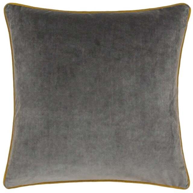 Paoletti Meridian Charcoal Moss Velvet Cushion - Size: 55 x 55 cm - Multi - Wilko - image 1