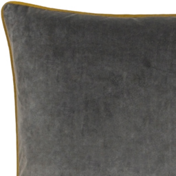 Paoletti Meridian Charcoal Moss Velvet Cushion - Size: 55 x 55 cm - Multi - Wilko - thumbnail 3