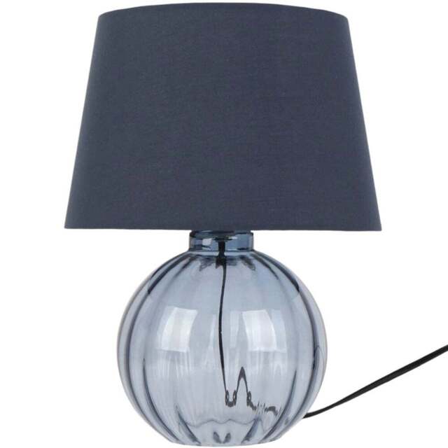 Aven Glass Table Lamp Blue - Wilko - image 1
