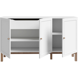 Florence Wensley 3 Door Single Drawer Light Grey and Oak Sideboard - Size: 85.4 x 149.6 x 41.7cm - Multi - Furniture To Go - Wilko - thumbnail 6