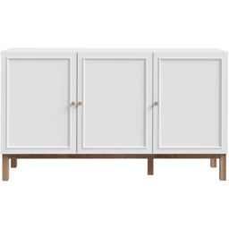 Florence Wensley 3 Door Single Drawer Light Grey and Oak Sideboard - Size: 85.4 x 149.6 x 41.7cm - Multi - Furniture To Go - Wilko - thumbnail 4