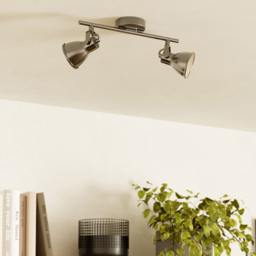 EGLO Seras Metal Antique and Nickel Circular Ceiling Light - Size: 37 x 6.5 x 37cm - Cream - Wilko - thumbnail 3
