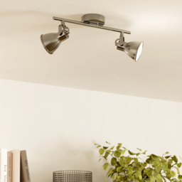 EGLO Seras Metal Antique and Nickel Circular Ceiling Light - Size: 37 x 6.5 x 37cm - Cream - Wilko - thumbnail 5