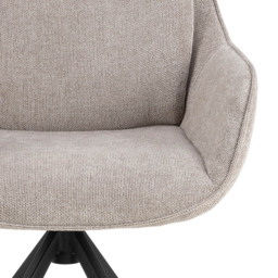 Florence Carrie Sand Swivel Dining Chair Set of 2 - Cream - Furniture To Go - Wilko - thumbnail 7