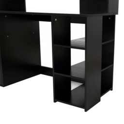 Portland 2 Drawer Computer Desk Black - Size: 137 x 55 x 92cm - Wilko - thumbnail 4