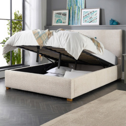 Aspire Double Cream Boucle Upholstered Garland Ottoman Bed Frame - Aspire Beds - Wilko - thumbnail 7