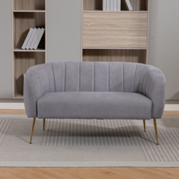 Artemis Home Stanton 2 Seater Grey Fabric Shell Accent Sofa - Wilko - thumbnail 4