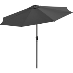 Living and Home Dark Grey Solar LED Crank and Tilt Parasol 3m - Wilko - thumbnail 4