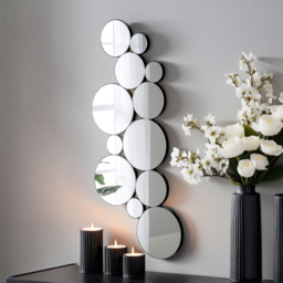 Yearn Bloom Large Decoration Mirror 120 x 50cm - Black - Wilko - thumbnail 3