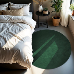 tectake Zonelle Green Short Pile Ultra Soft Rug 120 x 120cm - Size: 51 x 8 x 20cm - Blue - Wilko - thumbnail 3
