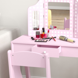 AIYAPLAY Kids Dressing Table Set - Pink - Wilko - thumbnail 4
