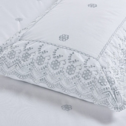 Serene Gabrielle Super King Floral Duvet Cover Set - Silver - Wilko - thumbnail 7
