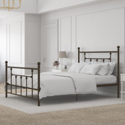 Dorel Manila King Size Bronze Metal Bed Frame - Wilko - thumbnail 1