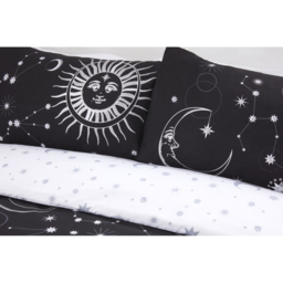 Rapport Home Celestial Single Black Duvet Set - Wilko - thumbnail 3