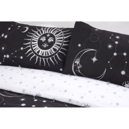 Rapport Home Celestial Single Black Duvet Set - Wilko - thumbnail 4